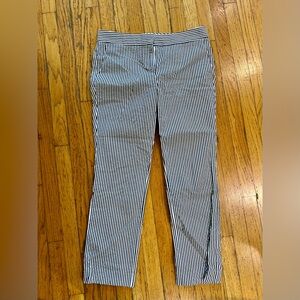 J Crew Seersucker striped blue / white pants cute!